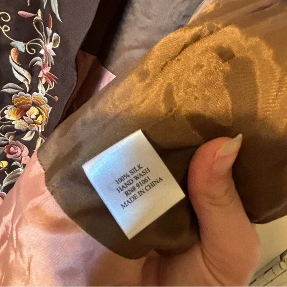 Johnny Was Biya Floral Embroidered Long Coat - Picture 10 of 12